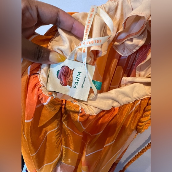 FARM RIO Gradient Stripes and Stars Cutout Halter Maxi Dress , Size S - Picture 3 of 7